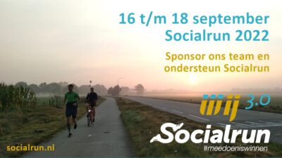 WIJ 3.0 doet mee aan Socialrun 2022: Sponsor ons team